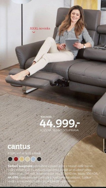 Kožená sedací souprava cantus