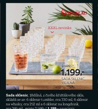 Sada sklenic, 18dílná