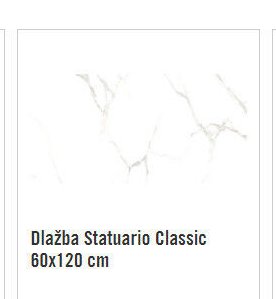 Dlažba Statuario Classic 60x120 cm