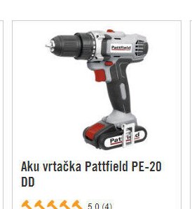 Aku vrtačka Pattfield PE-20 DD