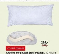 Anatomický polštář proti chrápání