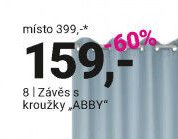 Závěs s kroužky „ABBY“