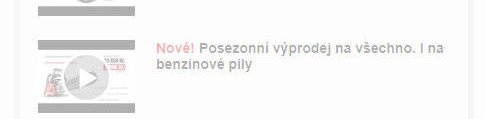 Posezónní výprodej na všechno: I na benzinové pily