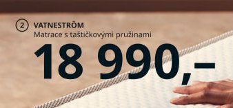 VATNESTRÖM, matrace s taštičkovými pružinami