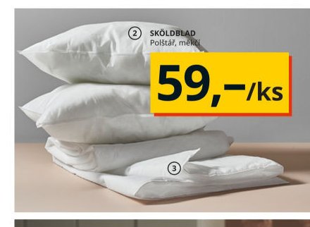 SKÖLDBLAD Polštář, měkký