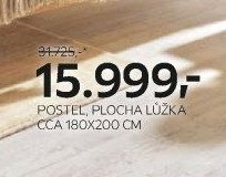 POSTEL, PLOCHA LŮŽKA CCA 180X200 CM