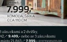 KOMODA, ŠÍŘKA CCA 110 CM