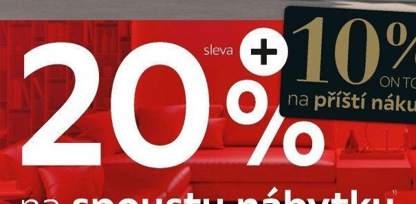 20% sleva na spoustu nábytku