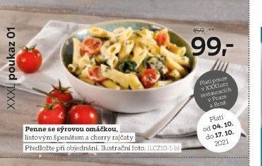 Penne se sýrovou omáčkou