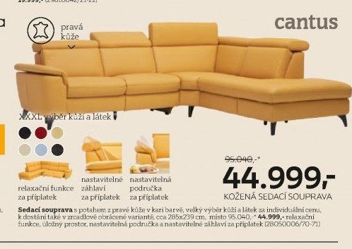 Kožená sedací souprava Cantus