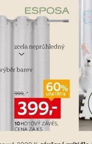 Hotový závěs