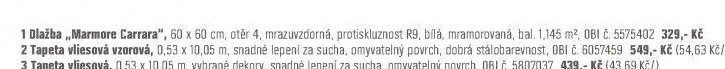 Dlažba „Marmore Carrara“