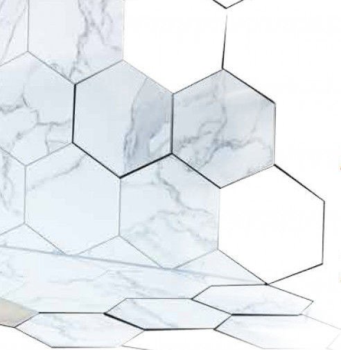 Mozaika „Statuario Hexagon“