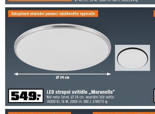 LED stropní svítidlo „Marunella“