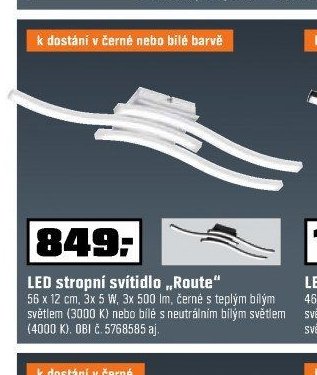 LED stropní svítidlo „Route“