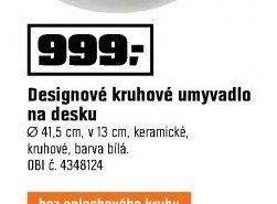 Designové kruhé umyvadlo na desku