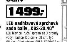 LED nadhlavová sprchová sada baliv „KBS-20.40“