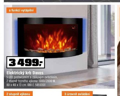 Elektrický krb Davos