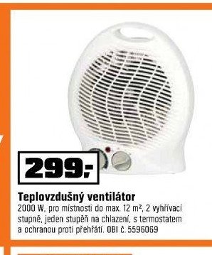 Teplovzdušný ventilátor