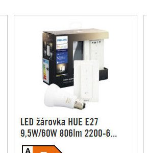 LED žárovka HUE E27 9,5W/60W 806lm 2200-6...