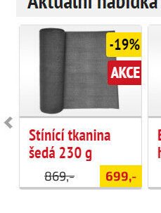 Stínicí tkanina šedá 230 g