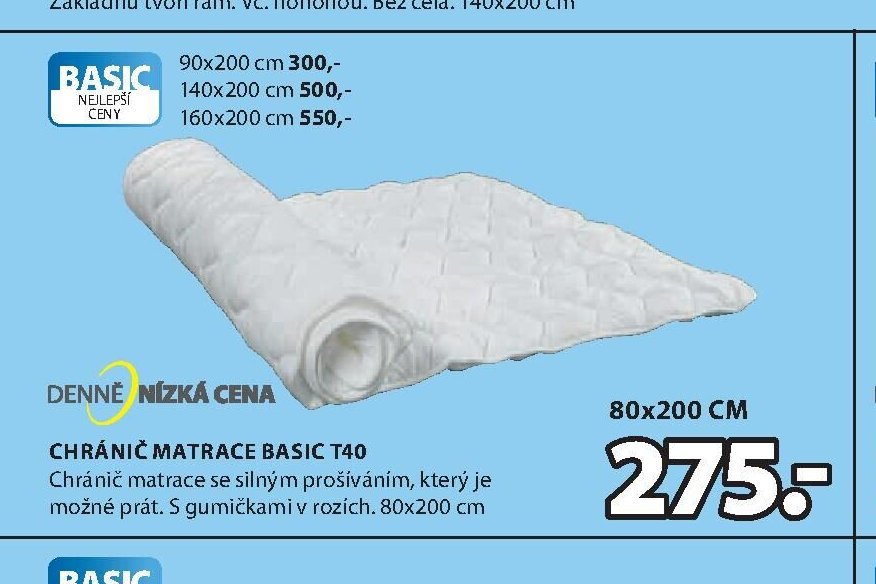 Chránič matrace BASIC T40