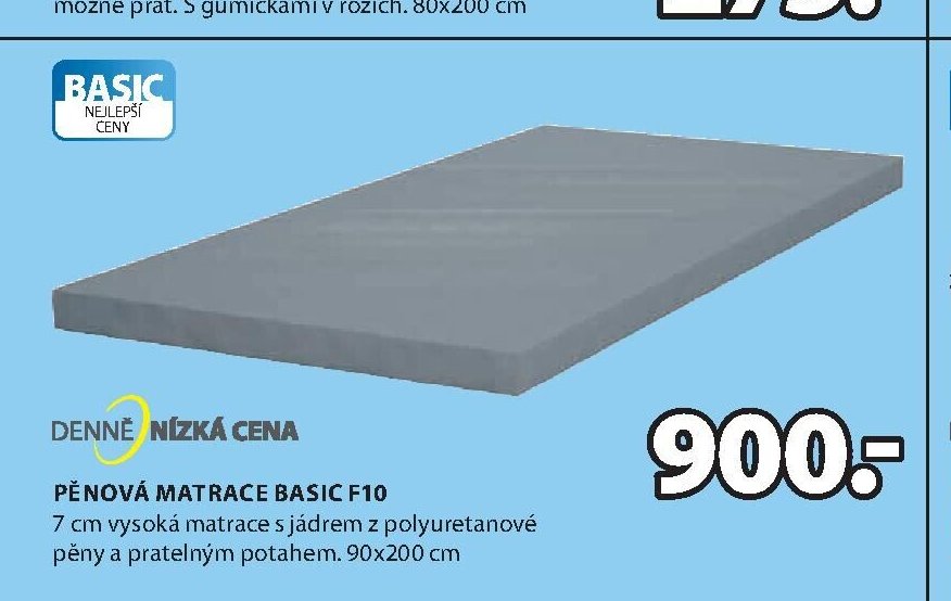 Pěnová matrace BASIC F10
