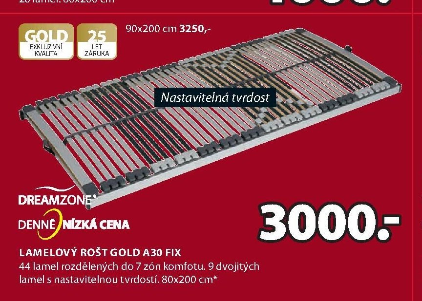 Lamelový rošt GOLD A30 FIX