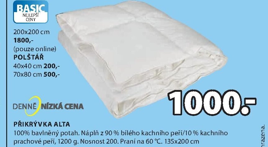 BASIC 200x200 cm POLŠTÁŘ