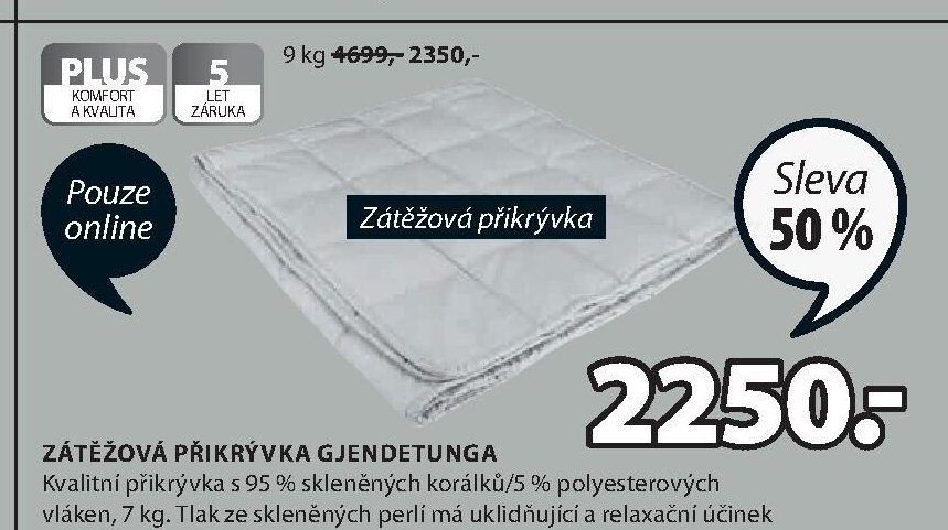 Zátěžová přikrývka GJENDETUNGA