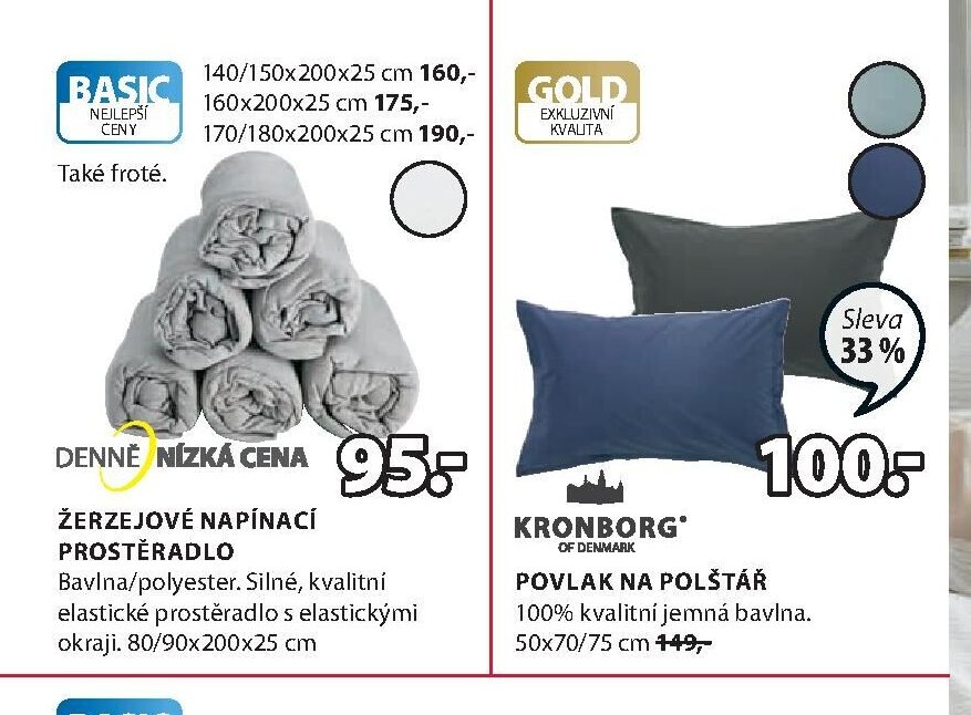 Žerzejové napínací prostěradlo
