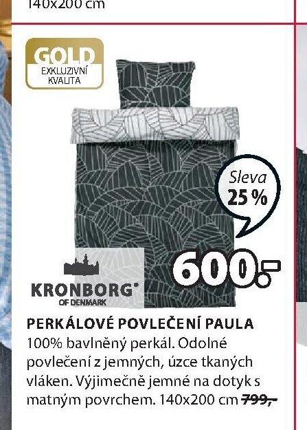 Perkálové povlečení Paula