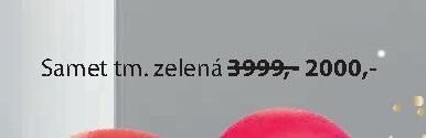 Samet tm. zelená