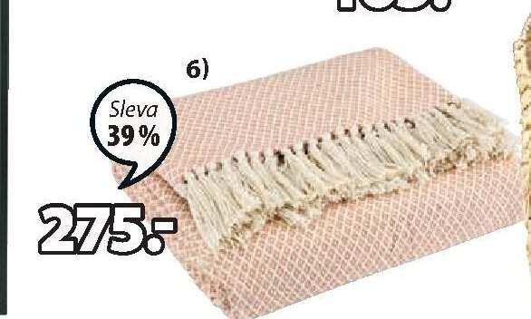 PLÉD STRANDBEDE ROSE 130x170 cm