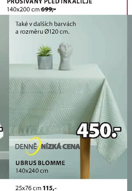 UBRUS BLOMME 140x240 cm