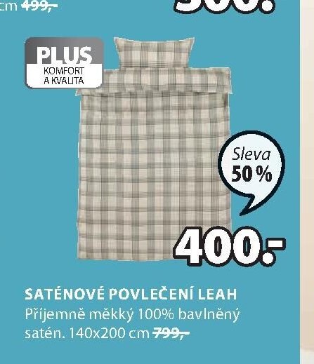 SATÉNOVÉ POVLEČENÍ LEAH