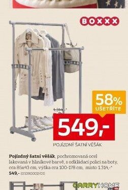 Pojízdný šatní věšák
