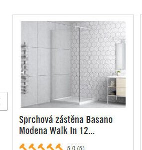 Sprchová zástěna Basano Modena Walk In 12...