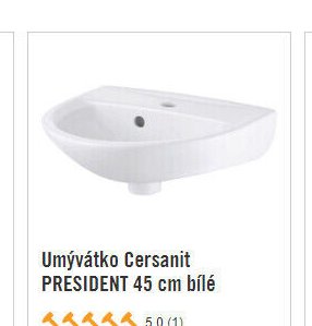 Umývátko Cersanit PRESIDENT 45 cm bílé