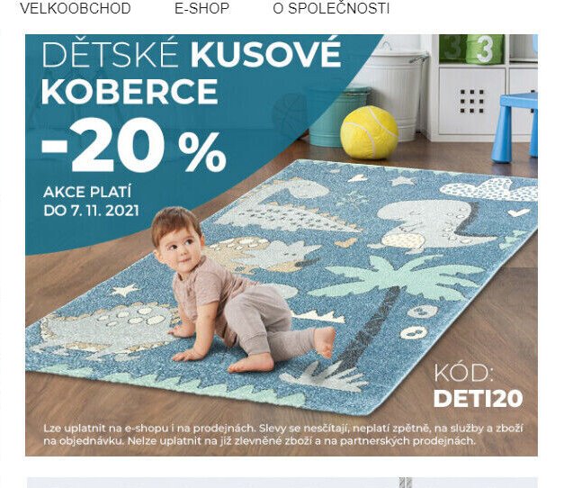 Dětské kusové koberce