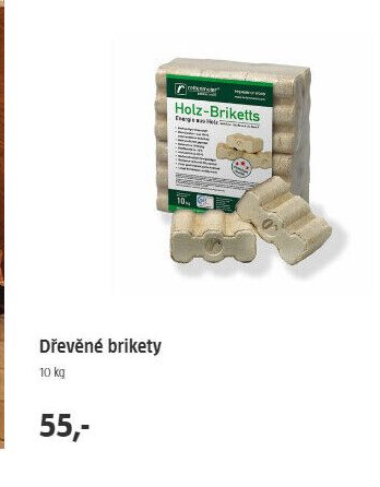 Dřevěné brikety 10 kg