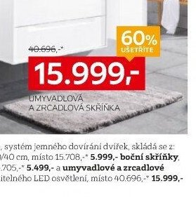 Umyvadlová a zrcadlová skříňka