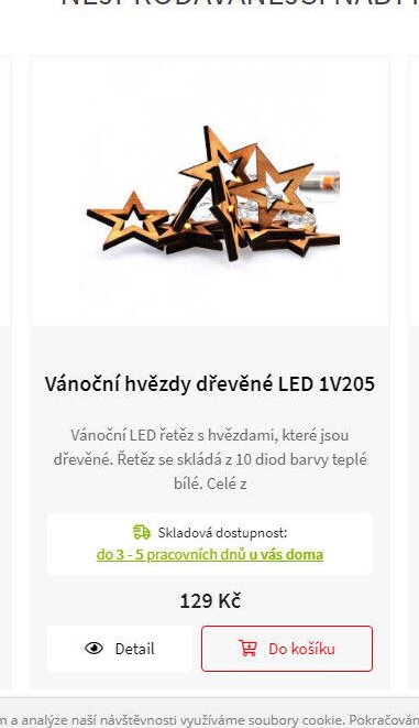 Vánoční hvězdy dřevěné LED 1V205