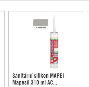 Sanitární silikon MAPEI Mapesil 310 ml AC 112