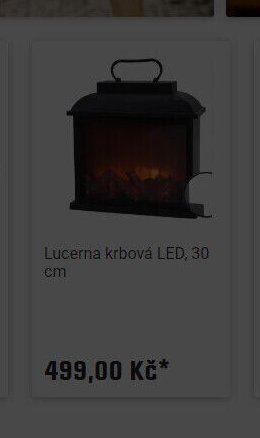 Lucerna krbová LED, 30 cm