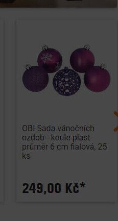 OBI Sada vánočních ozdob - koule plast průměr 6 cm fialová, 25 ks
