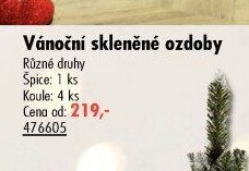 Vánoční skleněné ozdoby