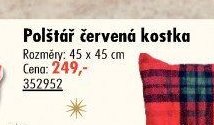 Polštář červená kostka