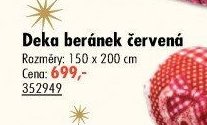 Deka beránek červená