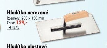 Hladítko nerezové